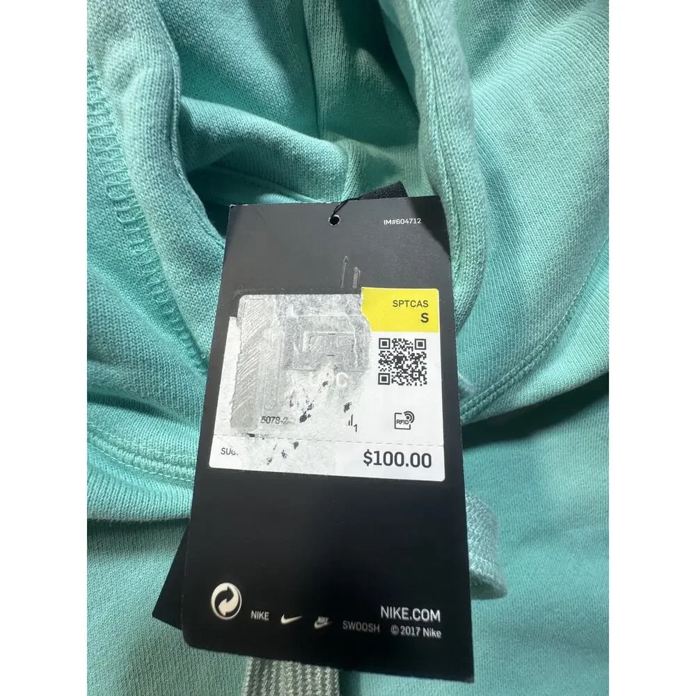 NIKE STANDARD FIT Men Green Hoodie‎ Sz S Brand New